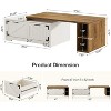 Tribesigns 47.24" Extendable Coffee Table for Living Room, Farmhouse Rectangle Tea Cocktail Table Center Table with 2 Storage Drawers - 3 of 4