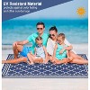 Outdoor Waterproof Rug, Plastic Straw Rugs Washable Reversible Floor Mat Plaid Carpet for Camping Porch Balcony Backyard - 4 of 4