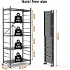 Hooure 5-Tier Folding Shelf - 5 Second Setup, 440 lb Capacity, 20 Hooks & Wheels, Space-Saving - 2 of 4