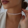 14K Gold Plated Tennis Necklace - 3mm Butterfly Rhinestone Choker for Women - 4 of 4