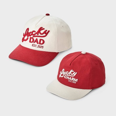 Men's 2pk Lucky Dad Baseball Hat - Goodfellow & Co™ Red