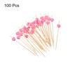 Unique Bargains Decorative Drinks Appetizer Bamboo Heart Cocktail Toothpicks 100 Pcs - 3 of 4