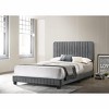 TiramisuBest Sleek Gray Velvet Full Bed - 48"H x 59"W x 81"D, 63 lbs, Comfortable & Durable - 3 of 4