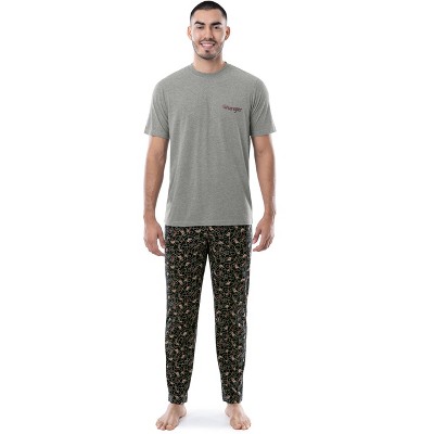 Wrangler Men's Short Sleeve Graphic Tee And Sleep Pant Pajama Set : Target