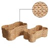 THE LICKER STORE Digby Bone-Shaped Large Hand Woven Water Hyacinth Nesting Pet Toy Organizer Baskets - 4 of 4