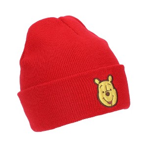 Winnie The Pooh Embroidery Acrylic Knit Cuff Beanie - 1 of 4