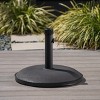 Syemin Round Umbrella Base, Heavy Duty Outdoor Umbrella Base with Turning Knob, for Patio, Poolside, Black, 19.68"*19.68“*14.75" - 3 of 4