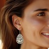 Ross-Simons Carved Mother-Of-Pearl Floral Drop Earrings With 14kt Yellow Gold - 2 of 3