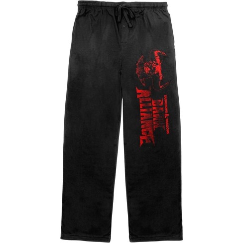 Dungeons Dragons Dark Alliance Logo Men s Black Sleep Pajama Pants XXL