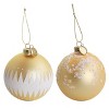 Gibson Holiday Ball Ornament 4 Piece Set in Gold - 3 of 4