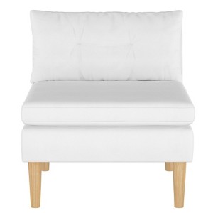 Armless Chair Twill White - Simply Shabby Chic