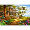 1500 Piece Jigsaw Puzzle, Palm House, Beach house, Colorful flowers, Tropical oasis, Adult Puzzle, Castorland C-152223-2 - 2 of 4