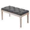 NicBex Modern 31.5" Bedroom Bench Wood Accent Stools with Button Tufted for Bedroom and Entryway - 3 of 4