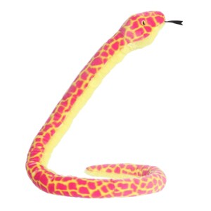 Aurora X-Large Colorful Lemonade Snake Playful Stuffed Animal Pink 51" - 1 of 4