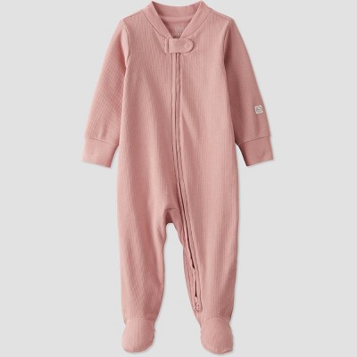 Image of little Planet By Carter's Baby Rose Rib Sleep N' Play - Pink 3M