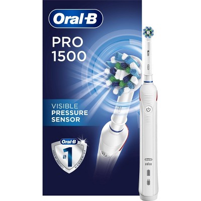 Oral-B Pro 1500 CrossAction Electric Power Rechargeable Battery Toothbrush Powered by Braun