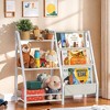 Ruvalino Decorative Bookshelf Kids Sling Bookcase Toy Organizer for Nursery and Playroom, White, 32.7"*11.8"*28.9" - 4 of 4