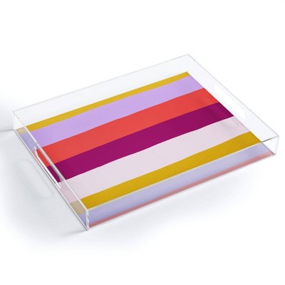 17" x 14" Acrylic Sunshine Canteen Sunset Stripes Tray - society6