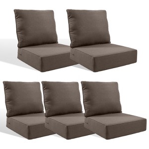 Buenhomino 6-inch Outdoor Cushion Set, 24"x24" Replacement Water Resistant Zippered Cushion for Chairs,8 Colors - 1 of 4