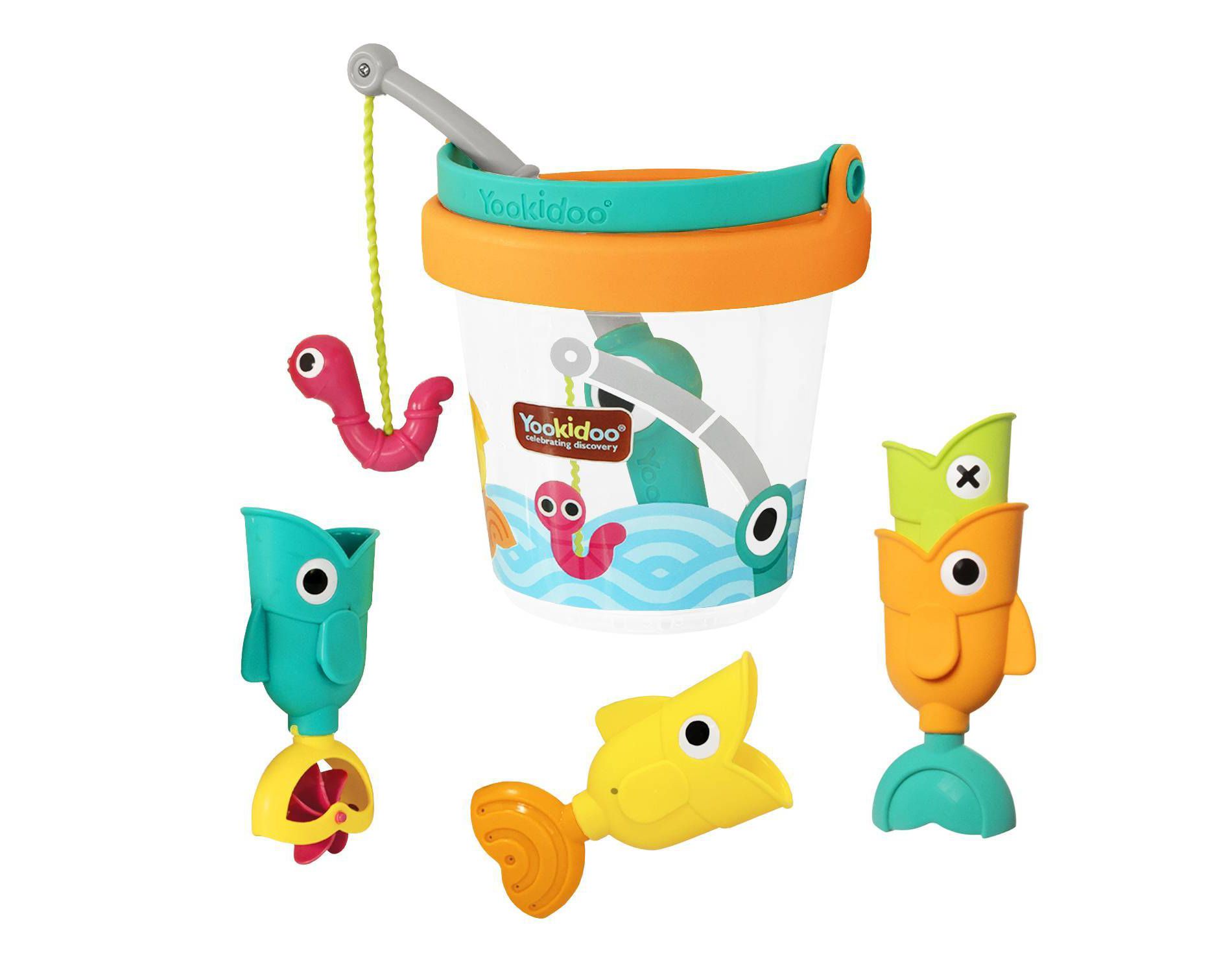 Yookidoo Catch N Sprinkle Fishing Set Bucket - 5pc