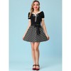 INSPIRE CHIC Women's Polka Dots Belted Elastic Waist A-Line Mini Skirt - 2 of 4