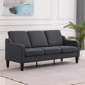 VINGLI 71" Living Room Couch Comfy Sofa Mid Century Modern 3-Seater Upholstered Soft Couches - 1 of 4