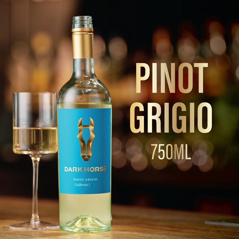 Dark Horse Pinot Grigio White Wine - 750ml Bottle, 3 of 9