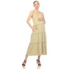 Maternity Scoop Neck Tiered Midi Dress - 2 of 4
