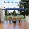 15ft Large Patio Umbrella，Rectangular Patio Umbrella with Crank Handle, UV Protection for Outdoor Market, Backyard, Pool - 4 of 4
