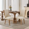 Sapphtopaz Velvet Dining Chairs Set of 2 Upholstered Kitchen Chair with Curved Wood Trim & Sculpted Legs Accent Chairs for Living Room, Kitchen - 4 of 4