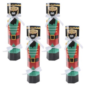 Big Dot of Happiness Christmas Nutcracker - No Snap Holiday Party Table Favors - DIY Cracker Boxes - Set of 12 - 1 of 4