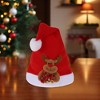 Unique Bargains Christmas Hat Polyester Non-Woven Fabric Red 11.02"x15.75" 1 Pc - 2 of 4