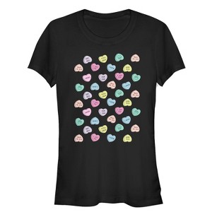 Juniors Womens Star Wars Valentine's Day Candy Heart Quotes T-Shirt - 1 of 3