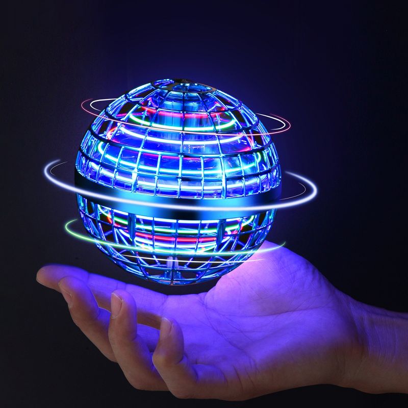HOM Flying Orb Ball Globe-Shaped Mini Drone Hover Ball with LED and Hidden Propellers - Safe Outdoor Toys for Kids and Adults, 1 of 8