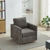 Chenille Upholstered Swivel Accent Chair, 30.7" Comfy Lounge Armchair with 360° Rotation for Living Room Bedroom-3irtyhousy - 2 of 4