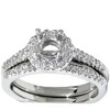 Pompeii3 1/4ct Pave Halo Diamond Mount Engagement Ring Setting - 3 of 4