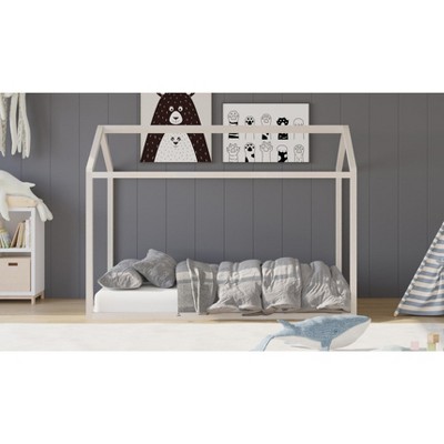 Home Design Perry Twin Solid Wood Canopy Bed