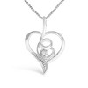 Haus of Brilliance 10K White Gold Diamond Accent Diamond Swirl Open Heart Pendant Necklace - 2 of 4