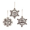 Christmas Holiday Snowflake Ornament Set White and Brown – 12 Count by Melrose - 2 of 4