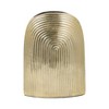 Metallic Aluminum Vase with Textured Arch Pattern - Modern Glam Home & Office Decor for Living Room, Bedroom & Tabletop - Elegant Flower Vase - 2 of 4