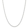 Black Bow Jewelry 2.25mm Sterling Silver, Solid Figaro Chain Necklace - image 3 of 4