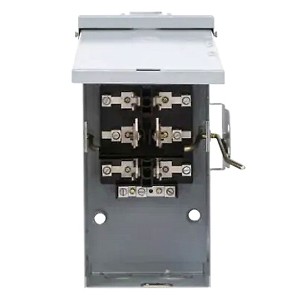 GE Outdoor Double Pole Double Throw Safety Switch, 100 Amp, Manual Disconnect, Non Fused, Electrical Circuit Breaker Box, Generator Power Transfer Kit - 1 of 4
