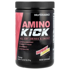 NutraBio Amino Kick™, Raspberry Lemonade, 9.7 oz (276 g) - 1 of 2