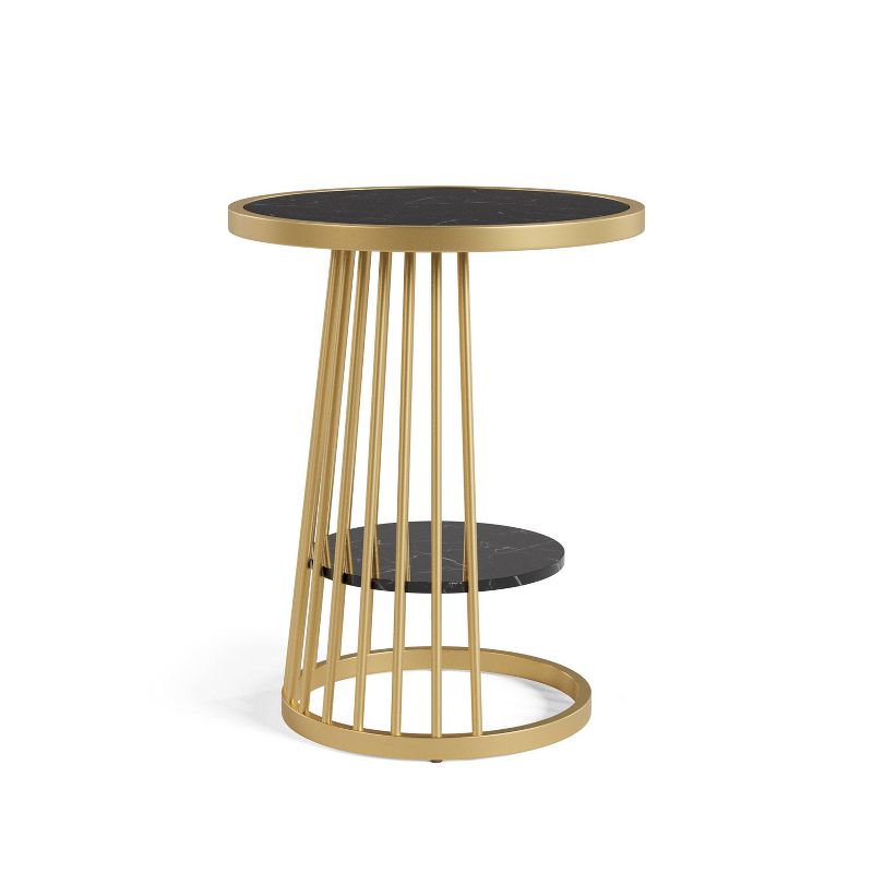 Tinful Modern Round Side Table - HOMES: Inside + Out, 4 of 14