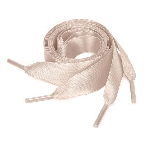 Elerevyo Women's Satin Flat Ribbon Shoelaces Sneakers Canvas Shoestrings 2 Pairs - 1 of 4