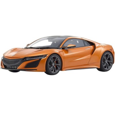 Honda NSX RHD (Right Hand Drive) Orange Metallic with Carbon Top 1/18 Model Car by Kyosho