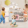 Costway Kids Chef Play Kitchen Set Toddlers Wooden Pretend Toy Playset with Range Hood - 2 of 4