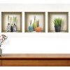HomeRoots Set of Three Mya Faux Niche 3D Peel and Stick Wall Decals - 2 of 4
