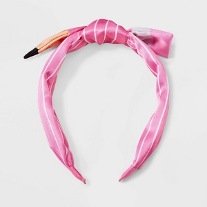 Teacher Pencil Top Knot Headband - Pink - 1 of 3