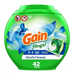 Gain flings! Laundry Detergent Pacs Blissful Breeze - 42ct/33oz